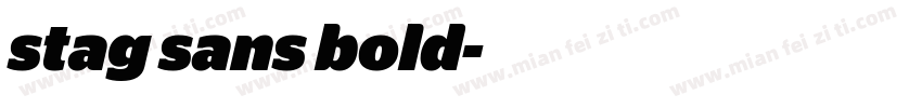 stag sans bold字体转换